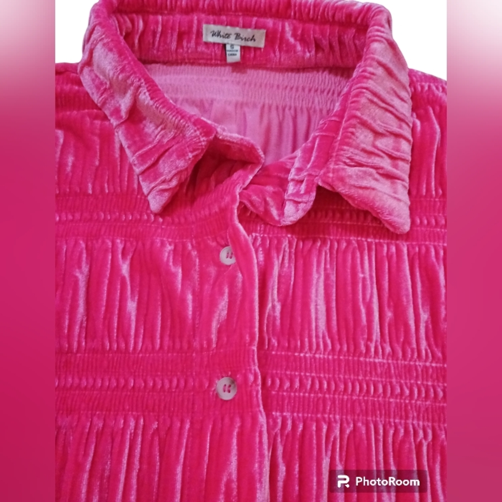 White Birch Feeling Fushia shirt.  Womens small. - Picture 2 of 9